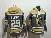 Vegas Golden Knights #29 Marc-Andre Fleury Gray & Cream All Stitched Hooded Sweatshirt,baseball caps,new era cap wholesale,wholesale hats